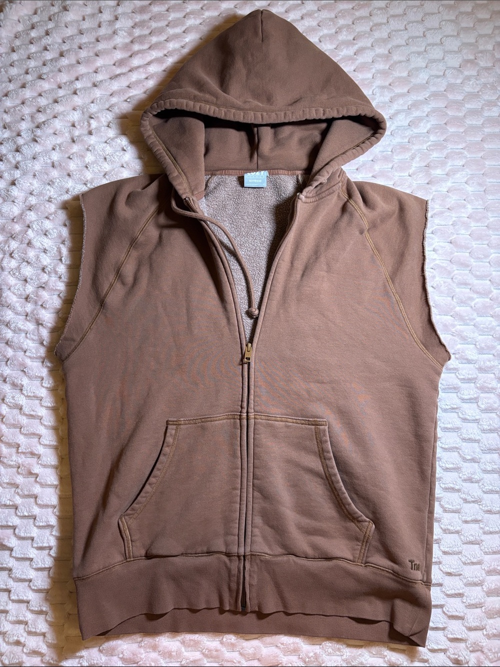 Aritzia TNA Cozy Boyfriend Zip Front Sleeveless Hoodie | Women's Small